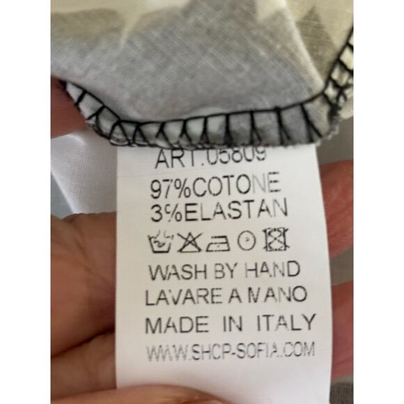 Sofia Delia Mini dress, black/white, one size, NWT, graphic, minimalist, tiered - Picture 6 of 7